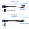 iCreatin Passive PoE Injector and PoE Splitter Cable Kit with