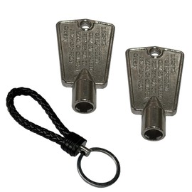 Beaufan Metal Freezer Door Keys Fits Frigidaire, Kenmore & Electrolux Freezer Refrigerator Models, Compare to Part# 216702900, 297147700, 2 Pack Metal Freezer Door Keys & 1 Pack Key Chain