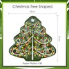 HNH Christmas Paper Plates Set 20 Pieces Christmas Tree-Shape Party