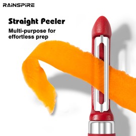 Rainspire 3-Piece Peeler Set, Premium Swivel Vegetable Peeler, Kitchen Gadgets Apple Peeler Potato Peeler Veggie Peeler Fruit Peeler, Dishwasher Safe Kitchen Accessories, Red
