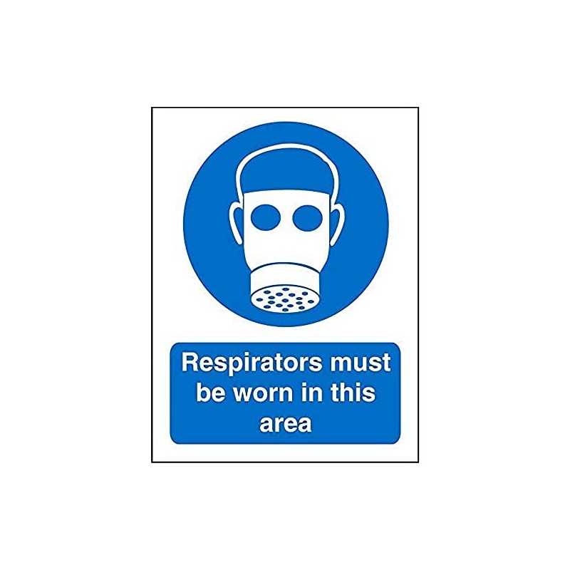 Seco Respirators Must Be Worn in This Area Sign, 200mm