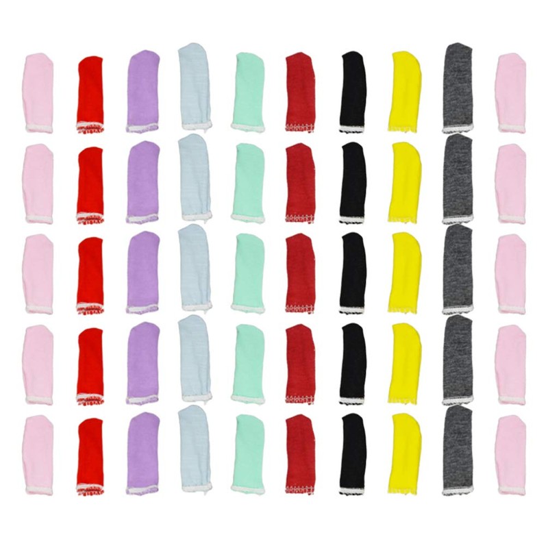 PRETYZOOM 50pcs Finger Cots Cotton Finger Guards Protective Fabric Finger