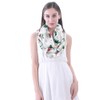 Lina & Lily Women's Loop Scarf with Christmas Pattern, White