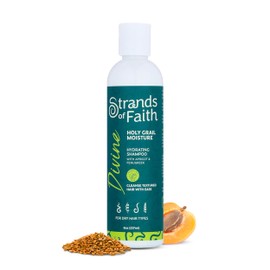 Strands of Faith Divine Hydrating Shampoo | Gentle Cleansing and Shine Boosting | Reduces Breakage, Frizz & Moisture Loss | Ideal for Dry, Brittle Hair | Formulated for Kinky, Coily, Curly Types | 8oz