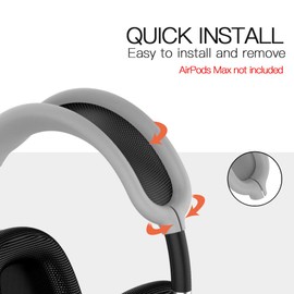 Tucana Case Compatible for AirPods Max Headphones, Silicone Headband Skin Cover, Earcup Accessary Grey