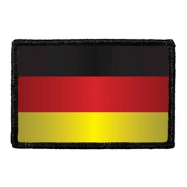 Germany Flag - Color | Hook and Loop Attach for Hats, Jeans, Vest, Coat | 2x3 in | by Pull Patch