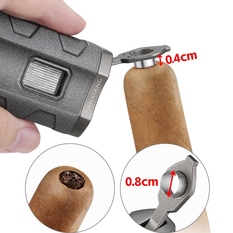 Torch Lighter Triple Jet Flame Refillable Butane Cigar Lighter Windproof