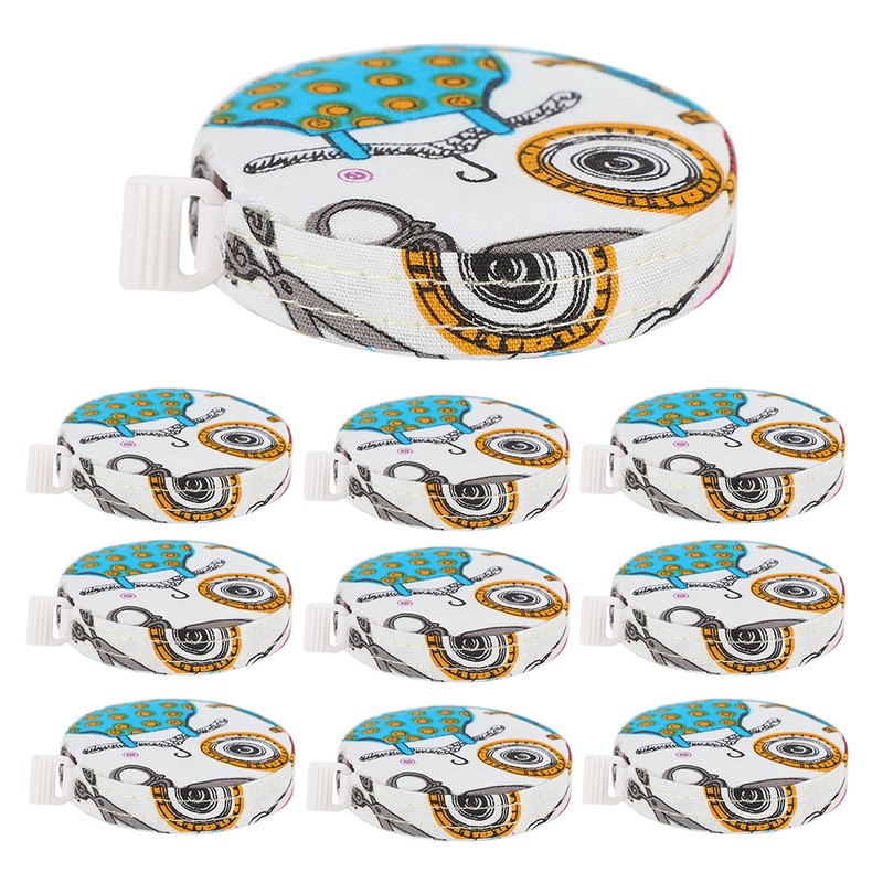 10pcs Tape Measure Portable Retractable Ruler Cloth Body Tape Measure