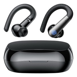 Earbuds for Xiaomi Redmi Note 9 Pro - Bluetooth Headphones with Earhooks Waterproof IPX6 Sports Workout Earbuds with LED Display for Gym Running Exercise Fitness with Mic - Black