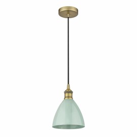 Innovations Lighting Plymouth Dome - 1 Light Cord Hung Mini Pendant in Industrial Style-11.25 Inches Tall and 7.5 Inches Wide-Brushed Brass F