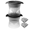 Meetall 2 Pack Diamond Shape Ice Cube Mold for Whiskeys,Cocktails
