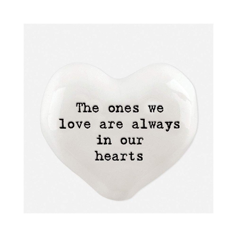 East of India White Heart Token - Ones We Love