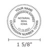 Iowa Notary Seal Embosser Bundle with Round Self Inking Stamp
