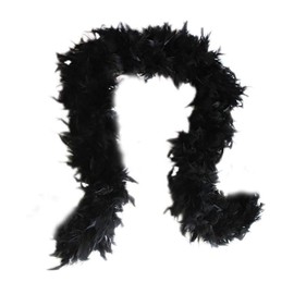 Cynthia's Feathers 80G Turkey Chandelle Feather Boas Over, Black, Size One Size