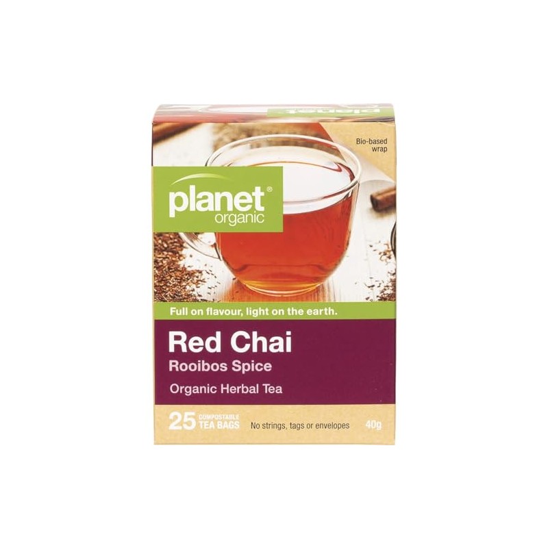 Planet Organic Red Chai 25 Tea Bags