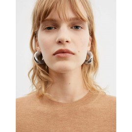 KELMALL Large Dupes Chubby Hoops Earrings for Women Gold Thick Oversized Open Hoops Earrings