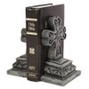 Cross Concrete Bookends Heavy Book Holders Religious Statuary Home Decor