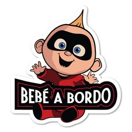 Sticker Car Baby on Board Jack 15 x 15 cm Vinyl Easy to Stick, Baby on Board, Sticker Car, Truck, Motorhome (Colour)