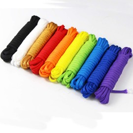 aufodara 10pcs Color Paracord Bracelets Rope 7-Strand Nylon Rope DIY Manual Braiding for Outdoor Survival Rope, Lanyards, Keychain, Dog Collar, DIY Kit Craft Toy