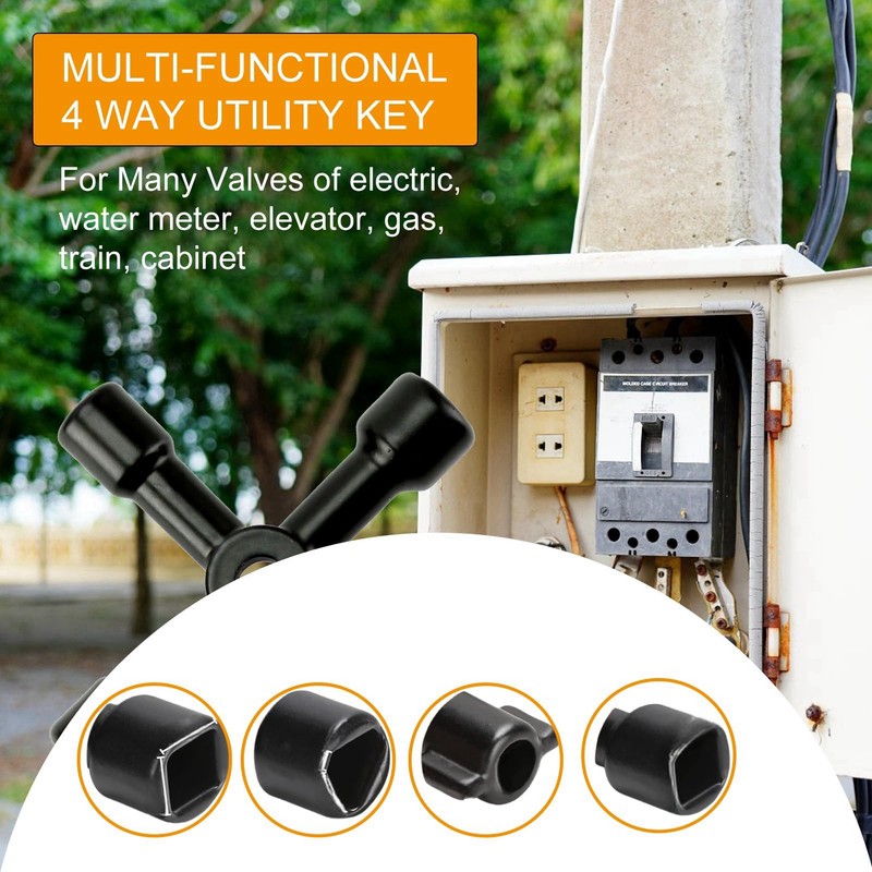 Water Meter Key, 37.4 Inch Multifunctional Shut Off Tool with
