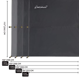 Clostnature Waterproof Camping Tarp for Tent - Ultralight Hammock Rain Fly for Backpacking, Heavy Duty Camping Hiking Awning Lightweight Rain Tarp Tent Shelter Camp Gear Must Haves