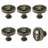 BAMI-LEE House Vintage Skull Knob, 6 pcs Single Hole Cabinets