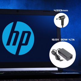 FusionTG HP Laptop Charger, 90W Blue Tip Laptop Charger for HP Pavilion, Reliable HP Laptop Charger for Consistent Power Supply, Compatible with HP Pavilion Laptop Charger Models