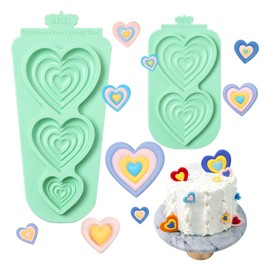 KALAIEN Heart Silicone Mold, 2 Pack Heart Shape Chocolate Molds for Baking, Heart Molds Silicone Shapes for Candy, Gummy, Ice Cube Tray