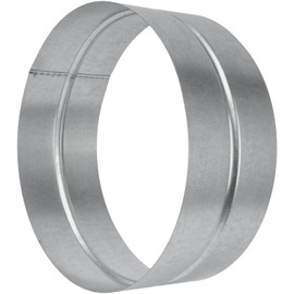 HVAC OV Galvanized Metal Duct Connector - 10 Inch Fit - Round Ventilation Pipe Coupling and Extension - Available in Different Sizes to Suit