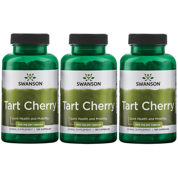 Swanson Tart Cherry 500 mg 120 Caps 3 Pack