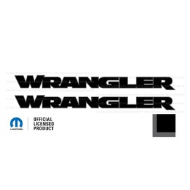 Decal Mods Wrangler Hood Graphic Vinyl Decal fits Jeep Wrangler JK/JL (2007-2024) Black Dark Gray Outline FBDRKGO (Set of 2) | FJ3U4