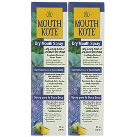Mouth Kote Dry Mouth Spray, Oral Moisturizer with Yerba Santa, 8 Fluid Ounce (PACK OF 2)
