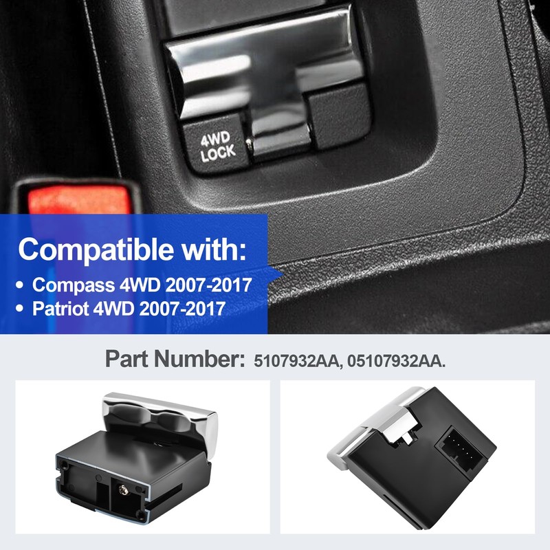 Transfer Case Switch 4WD Compatible with Compass, Patriot 2007-2017 Part