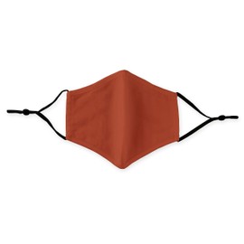 Weddingstar 3-Ply Adult Washable Cloth Face Mask Reusable and Adjustable with Filter Pocket - Rustic Orange