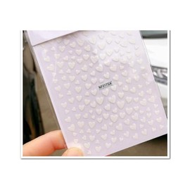 Generic Glitter Heart Nail Sticker Love Hearts Valentine Day Self Adhesive Nail Decals White Nail Wraps Stickers Manicure Supplies for Women Nails Full Long Lasting Easy Apply and Remove