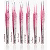 Alluring Ombre Silver Pink with Black Speckles Tweezers