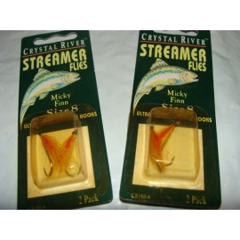 Crystal River Bead Head Flies - Micky Finn -Size 8 -2 packages - 4 flies