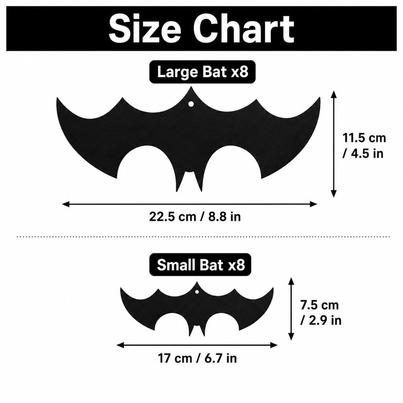Lzahuam 16 Pcs Halloween Hanging Bats Decorations, Halloween Paper Bat