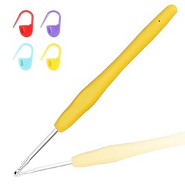 Eotvkof Ergonomic Crochet Hook Soft Grip Rubber Handles for Beginners Adults (3.5mm)
