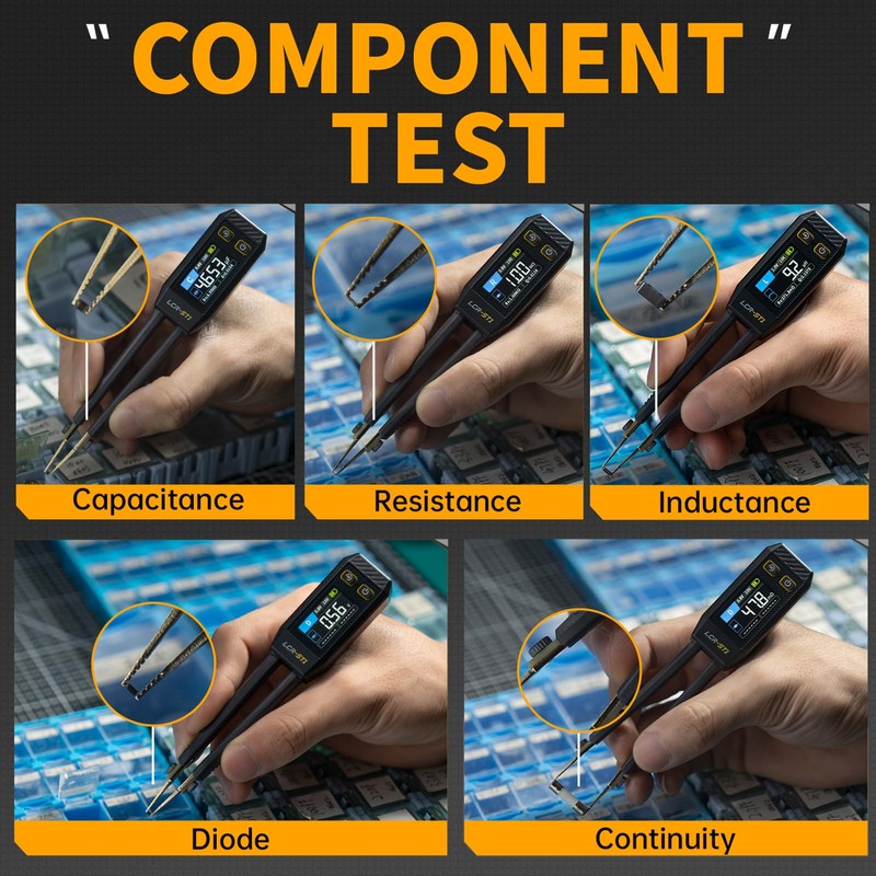 LCR Meter Tester Smart Bridge Tweezer Kit LCR Digital Bridge