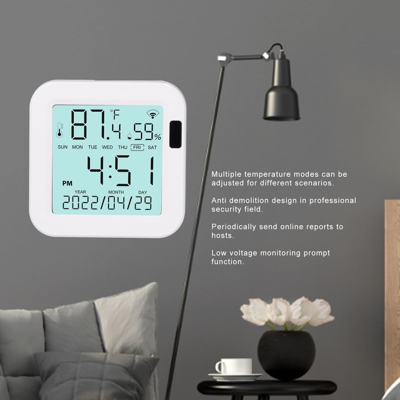 Digital Hygrometer Indoor Thermometer, Wired Room Thermometer and Humidity with