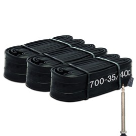 Shinko MTB 64754 Bicycle Tubes, Set of 3, 700 C Inches, 700 - 35/40C, Presta Style, 3.1 inches (80 mm), Front and Rear Plus Extra Tube Included, Bicycle Puncture Repair, Road Bike, Cross Bike