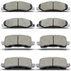 AnnoVinco 8PCS Front Rear Ceramic Brake Pads Replacement Kit Fits