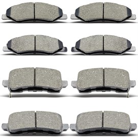 AnnoVinco 8PCS Front Rear Ceramic Brake Pads Replacement Kit Fits 2018-2023 For Honda Odyssey All Models (D1698 D2089)
