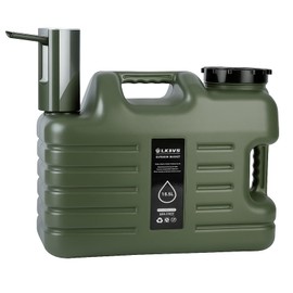 5 Gallon Camping Water Jug with Foldable Auto Pump, BPA-Free Leak-Proof Camping Water Container with Spigot, Type-C Rechargeable, Portable Water Storage Tank for Hiking, Outdoors & Emergency Use