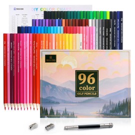 ROCOD 96-Color Colouring Pencils Professional Coloured Pencils Colored Drawing Pencils Colour Pencils for Kids Adults and Artists Art Pencils Sketching Set