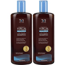 TrueReal Therapeutic Plus Tar Gel Anti-Dandruff Shampoo 0.5 Coal Tar, 16 Fl Oz, Pack of 2                                                             