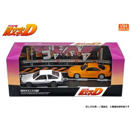 Inter-Allied Modeler's 1/64 Initial D Set Vol. 19 Kenta Nakamura Silvia (S14) & Takumi Fujiwara Toreno (AE86) Finished Product MD64219