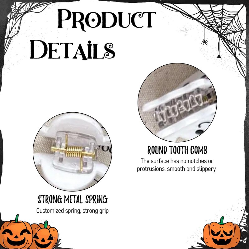 Cute Ghost Hair Clips Halloween Hair Accessories Acrylic White Design
