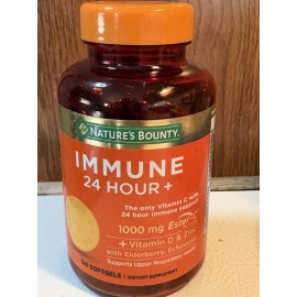 Nature’s Bounty 24+Hr Immune Support 120 Softgels Elderberry Zinc Echinac. VitC